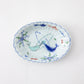 Keizan Kiln Arita Twin Lobster Chrysanthemum-Shaped Small Oval Dish