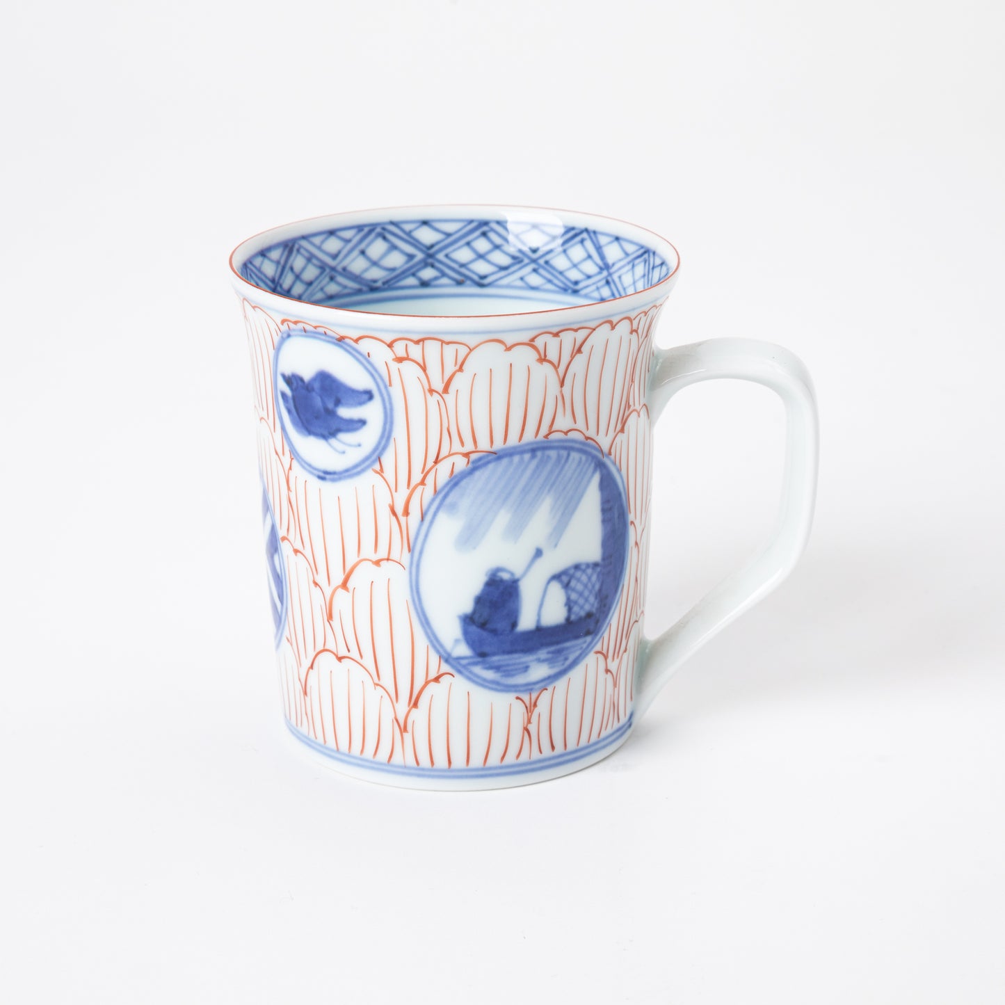 Keizan Kiln Arita Peony Porcelain Cup