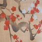 Hand Painted Noren Full Moon Plum Blossoms