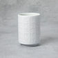 White Sushi Kanji engraved Teacup from M.M. Yoshihashi
