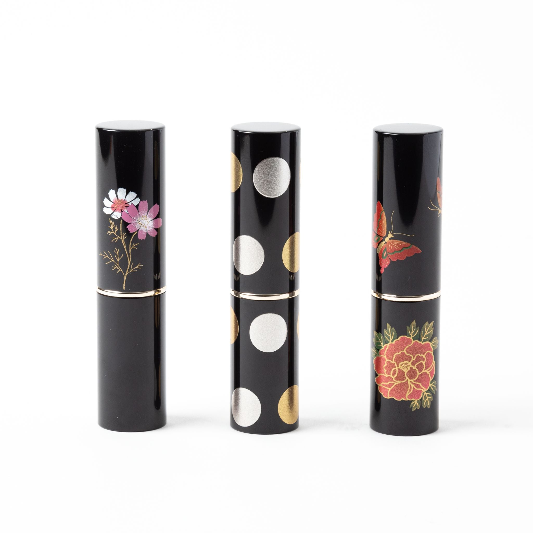 Maki-e 4-in-1 Multi-Use Portable Brush (Peony and Butterfly)