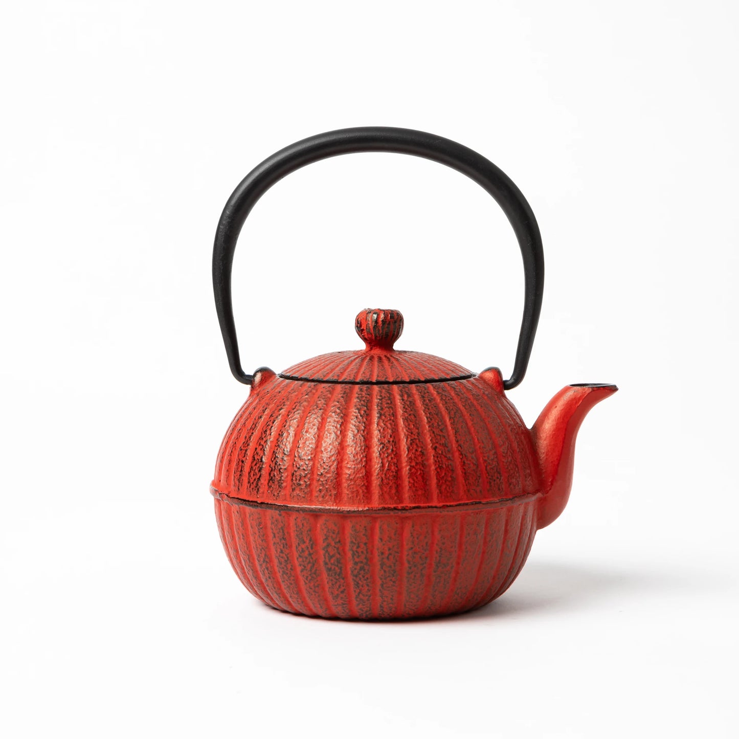 Japanese Aster Red Nanbu Cast Iron Teapot