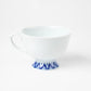 Iro-Nabeshima Glazed Porcelain Thistle Coffee Cup and Saucer Set