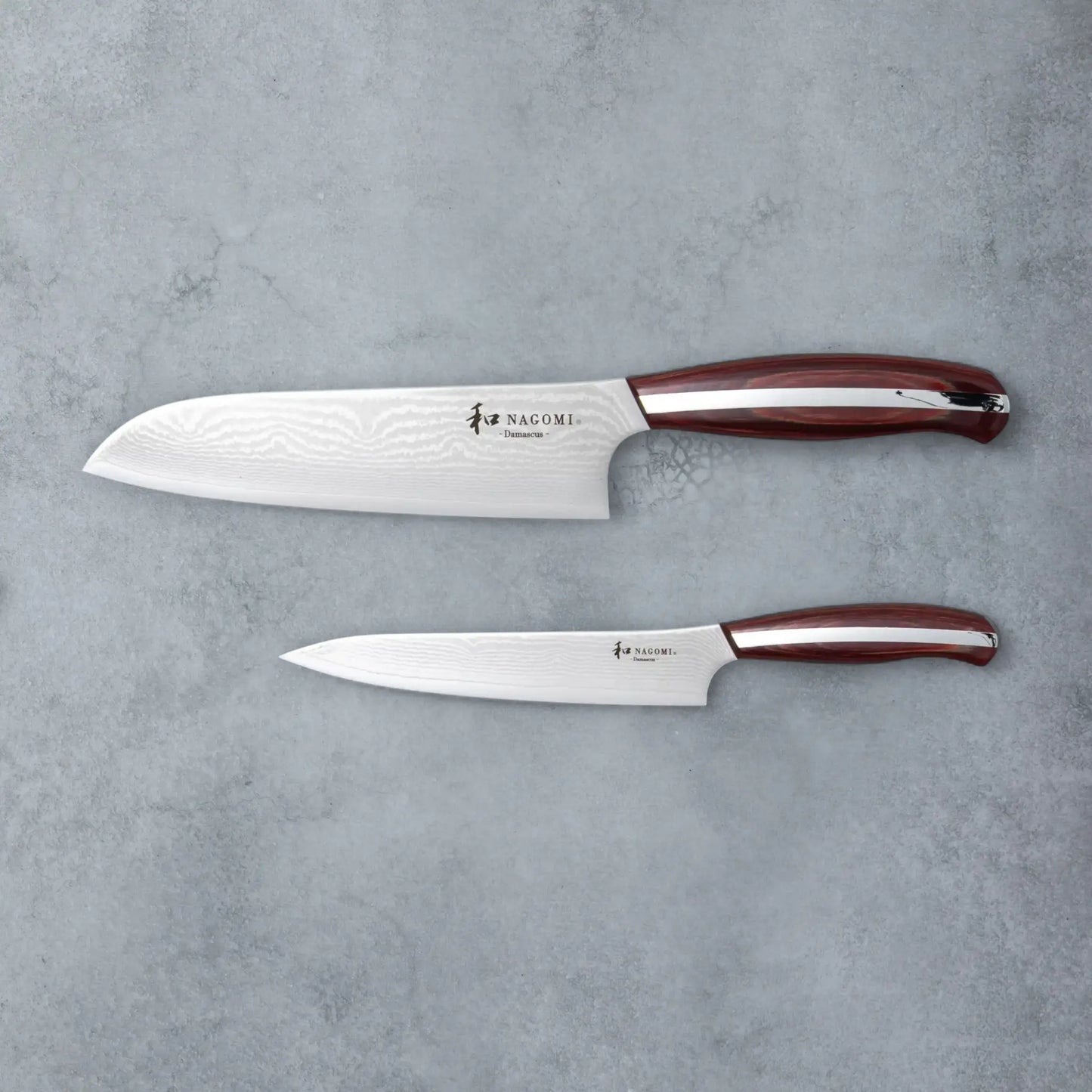NAGOMI Damascus Santoku and Utility Knife Set