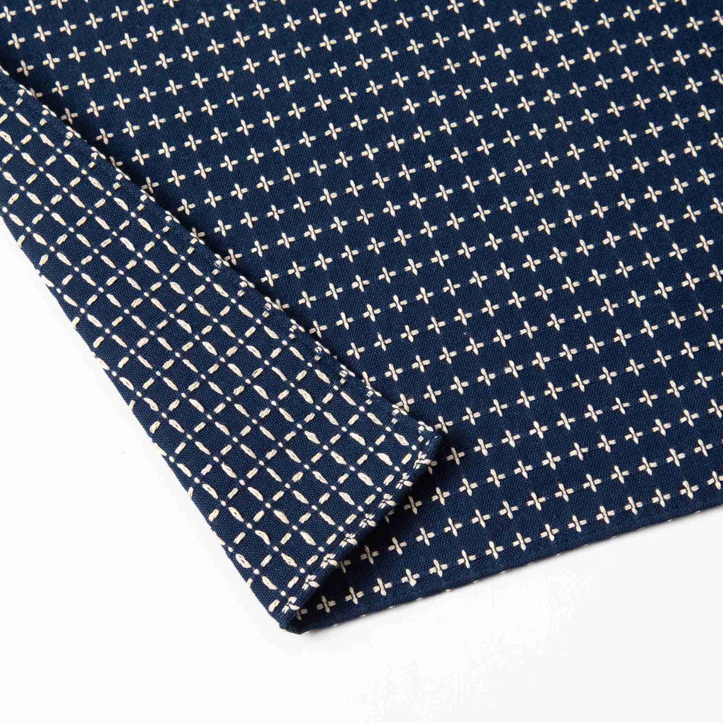 Navy Blue Sashiko Organic Cotton Furoshiki Wrapping Cloth