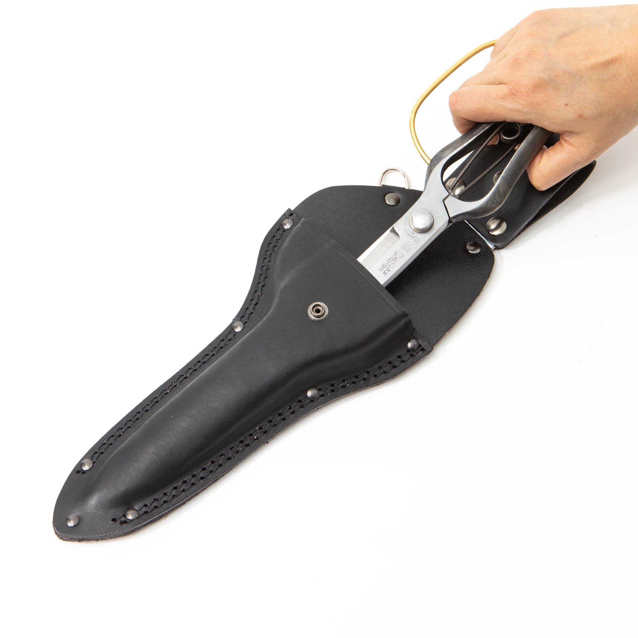 Onoyoshi Hamono One Hand Hedge Shears with Guard Leather Case