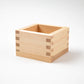 Minimalist plain wooden masu cup with a smooth natural finish