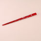 Rimpa Red and White Plum Wakasa Lacquer Chopsticks Pair and Paulownia Gift Box