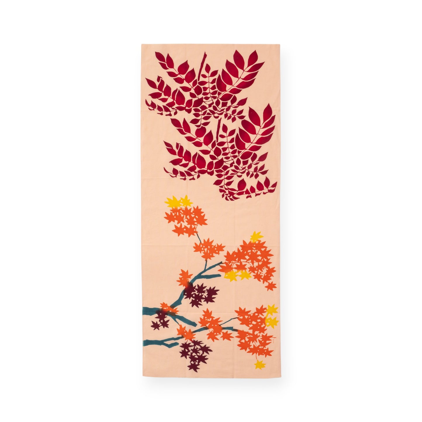 Rienzome Nanakamado and Autumn Maple Tenugui and Display Rods Set