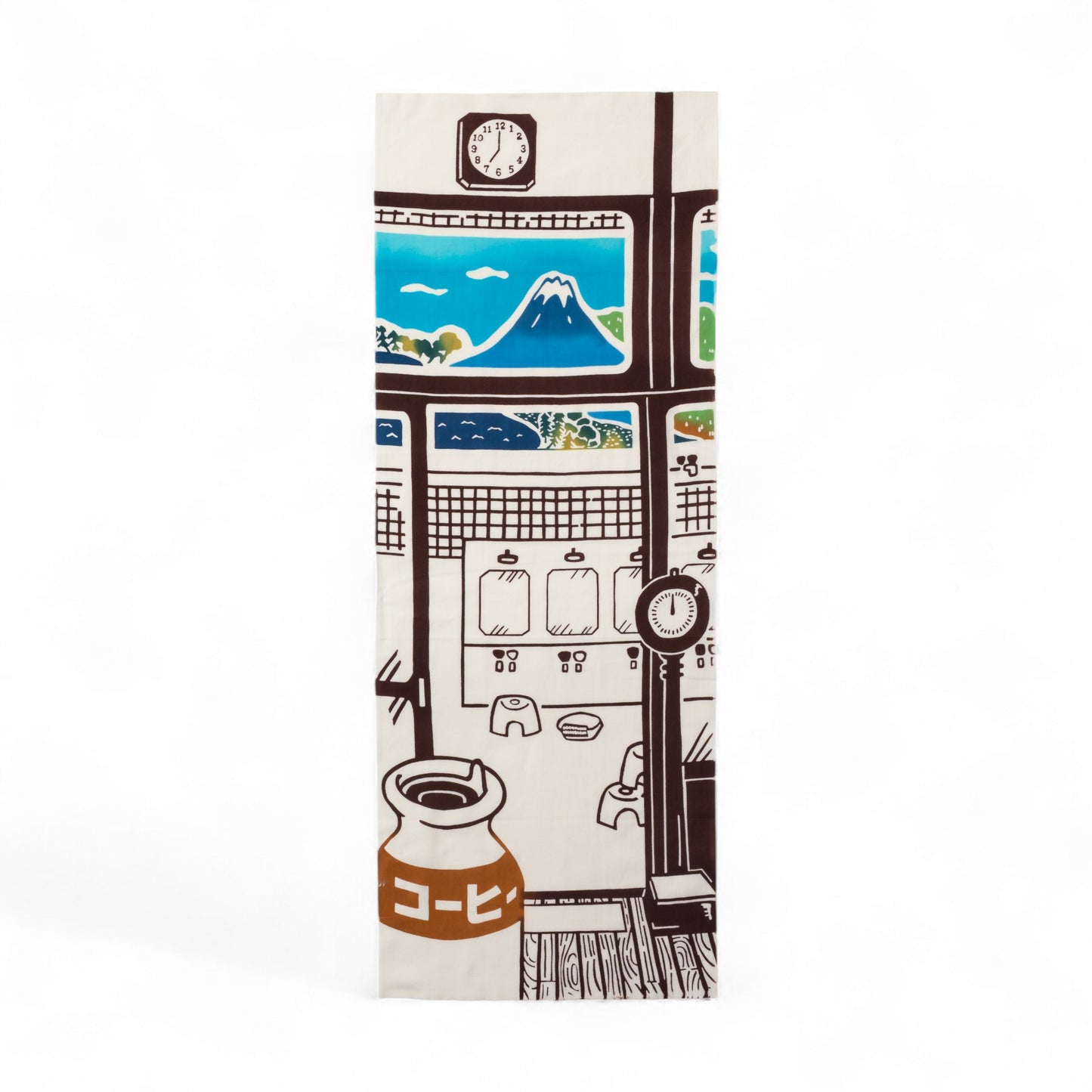 Rienzome Fujimi-yu Public Bath Tenugui and Display Rods Set