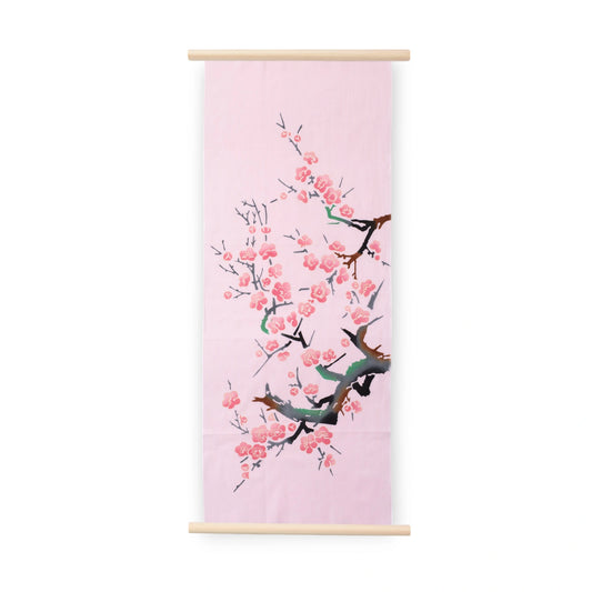 Rienzome Koubai Plum Blossom Tenugui and Display Rods Set