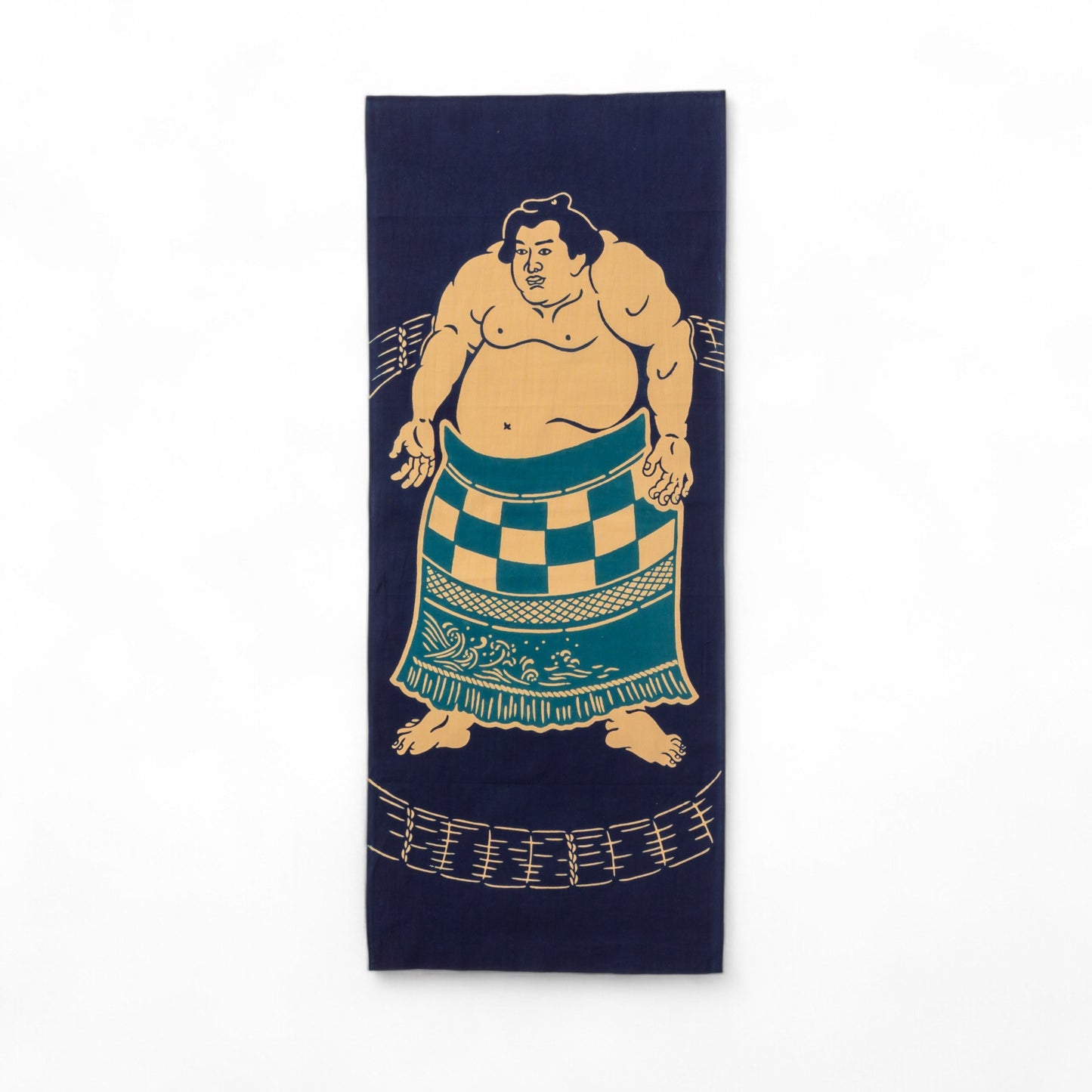 Rienzome Dohyo-iri Sumo Ceremony Tenugui and Display Rods Set