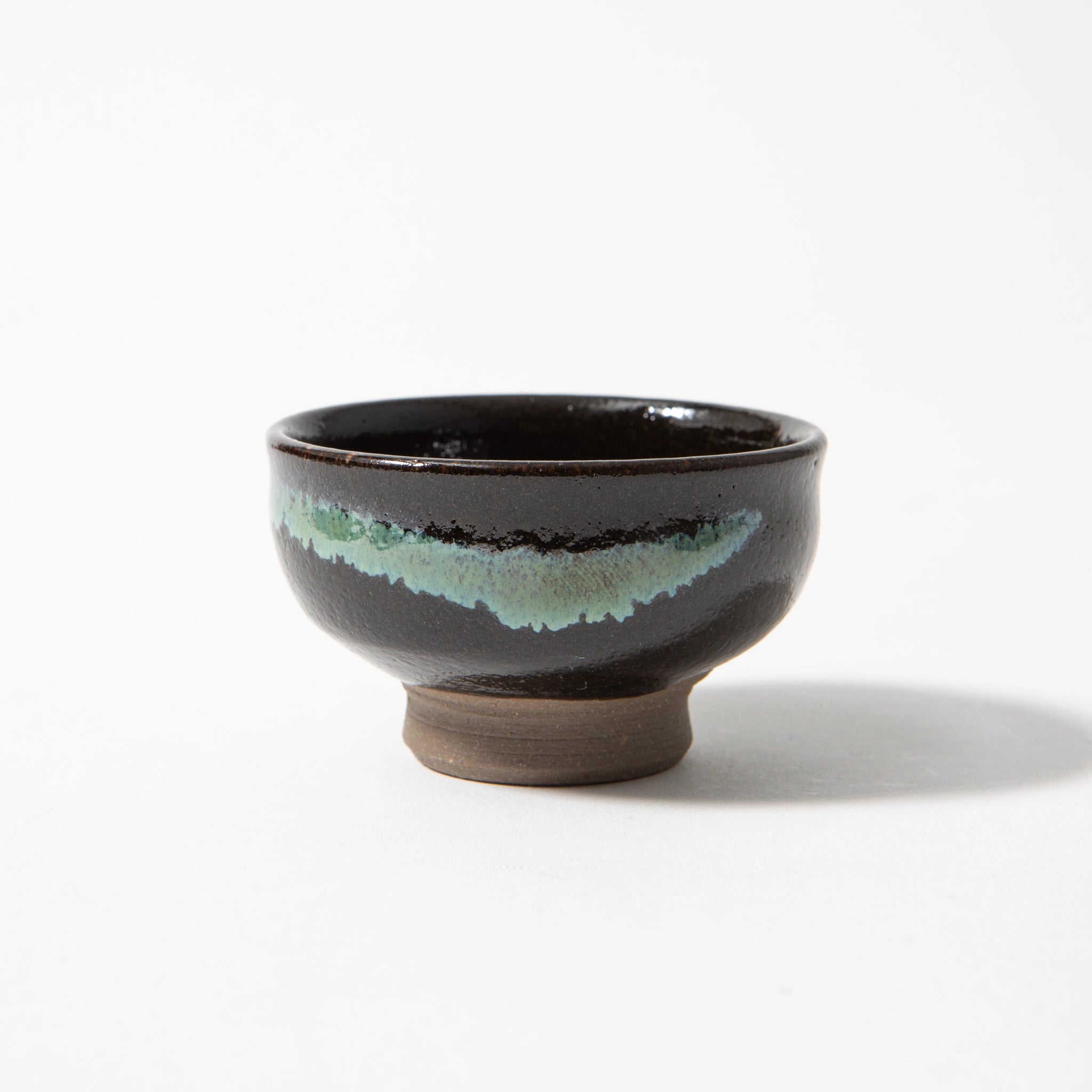 Ryumonji Yaki Pottery Sake Set Black Glaze