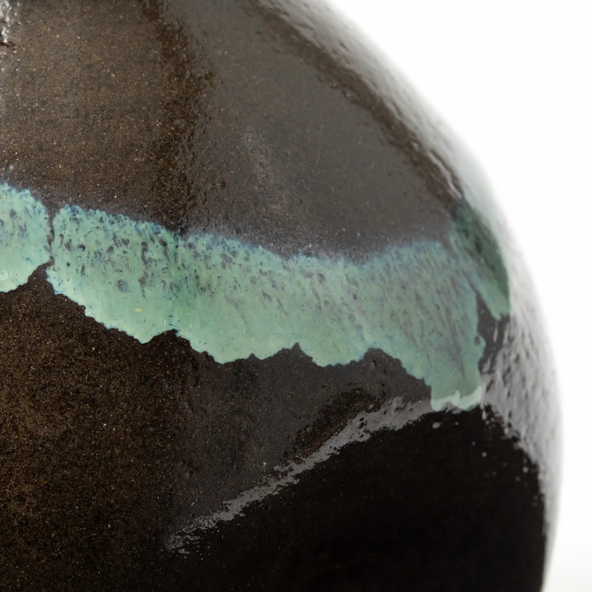 Ryumonji Yaki Pottery Sake Set Black Glaze