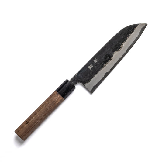 Ishizuchi Blue Super Steel Santoku Knife Walnut Handle