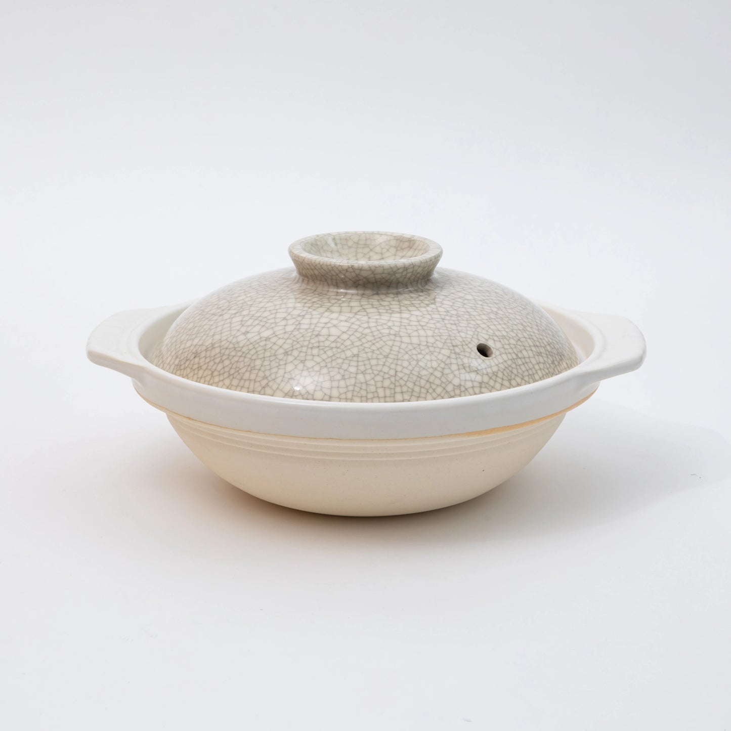 Kannyu White Donabe Clay Pot (3-4 People)