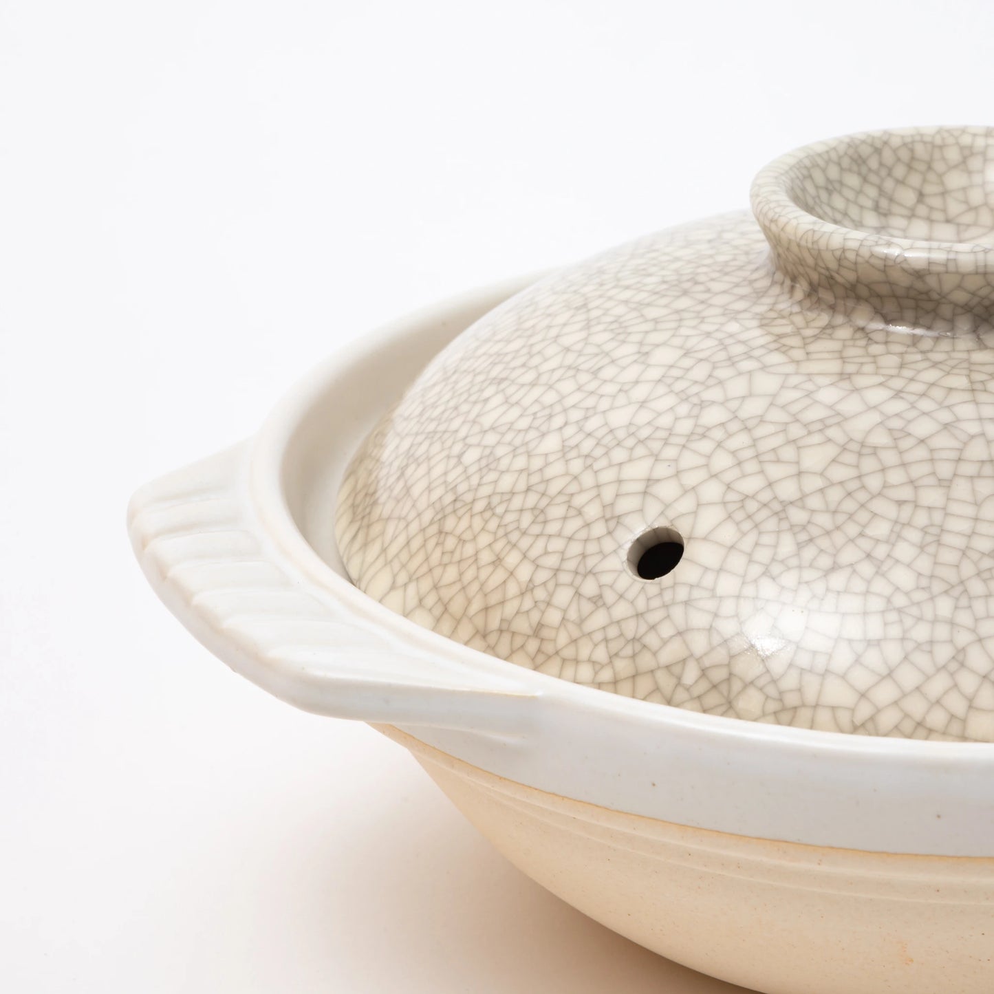 Kannyu White Donabe Clay Pot (2-3 People)
