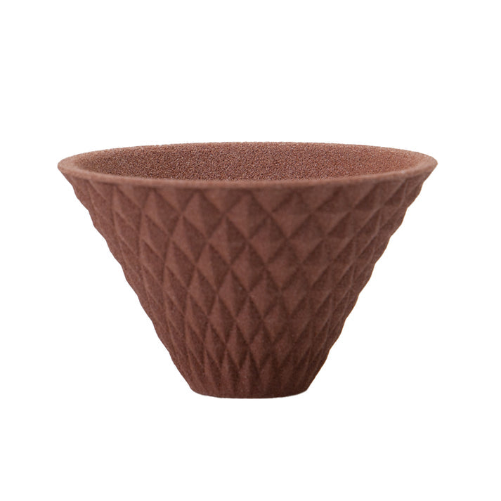 Solo image of hasami ware ceramic coffee filter in brown