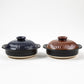 GINPO Chrysanthemum Ame Glaze Donabe Clay Pot (3-4 People)