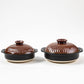 GINPO Chrysanthemum Ame Glaze Donabe Clay Pot (3-4 People)