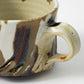 Tamba Ware Large Faceted Mug Ash Glaze Honey Tone