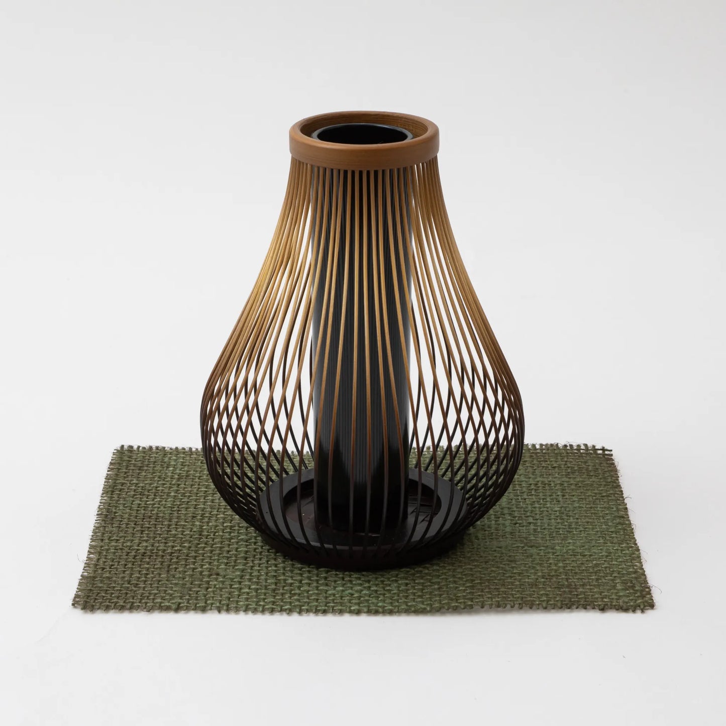 Bamboo Basket Suruga Flower Vase