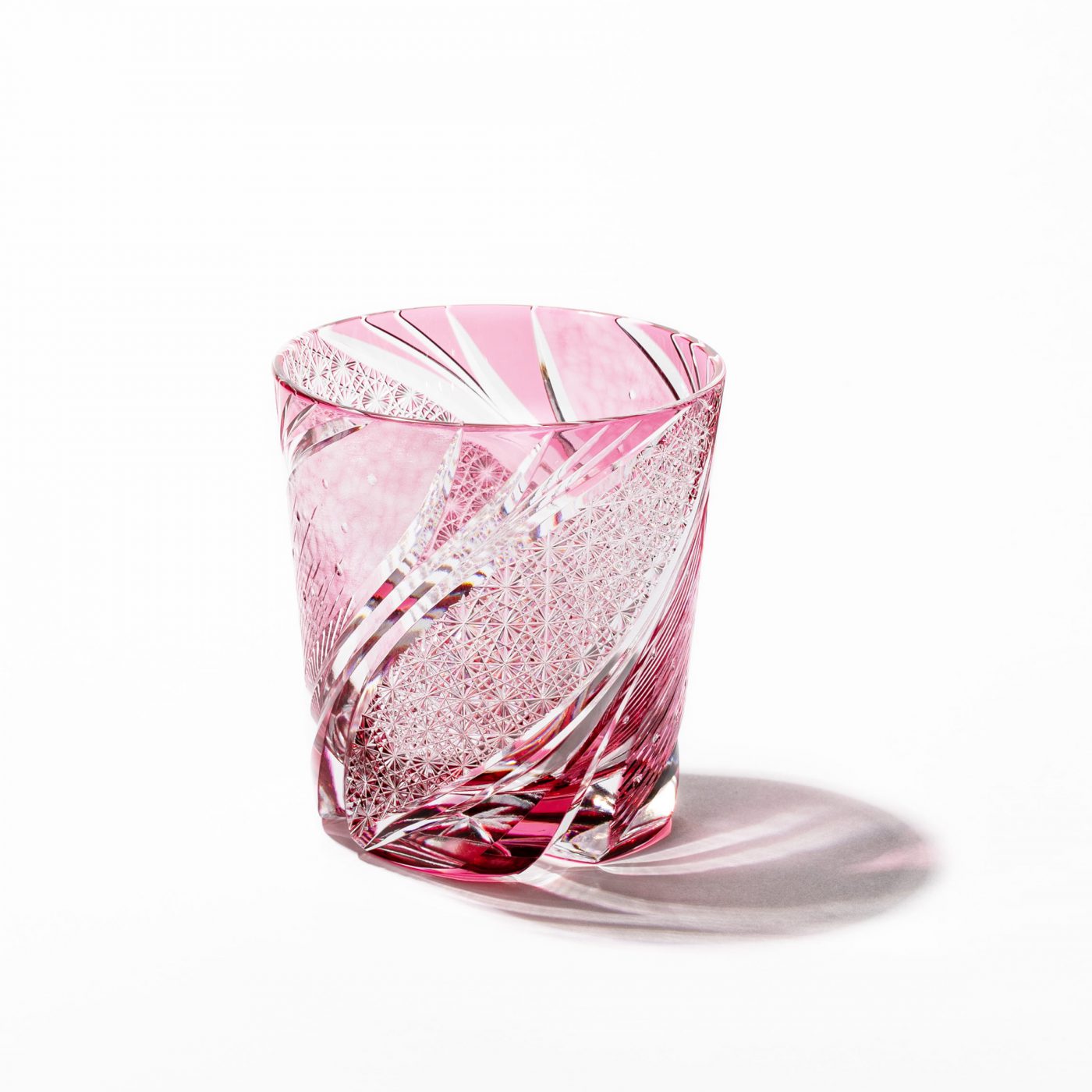 Red Edo Kiriko Meteor Whiskey Glass from Tableau
