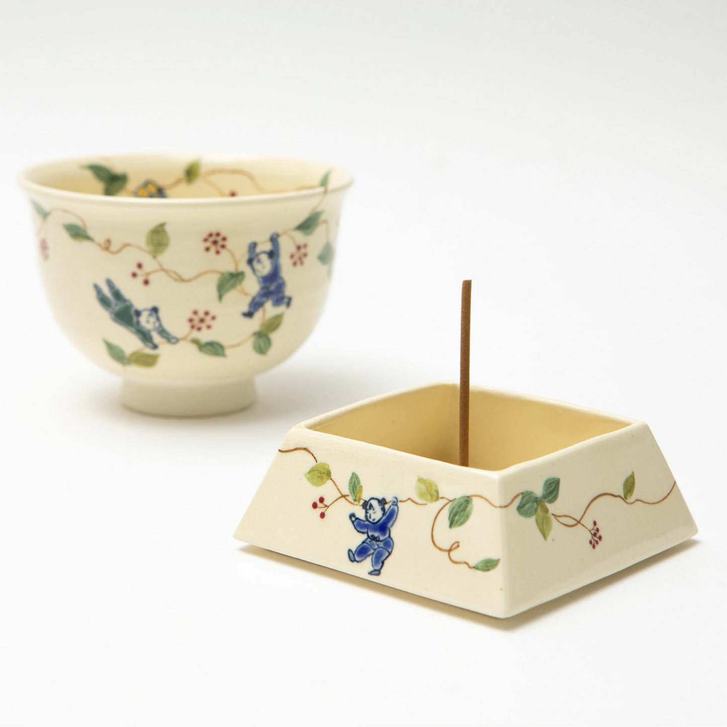 Karako and Sankirai Square Incense Tray