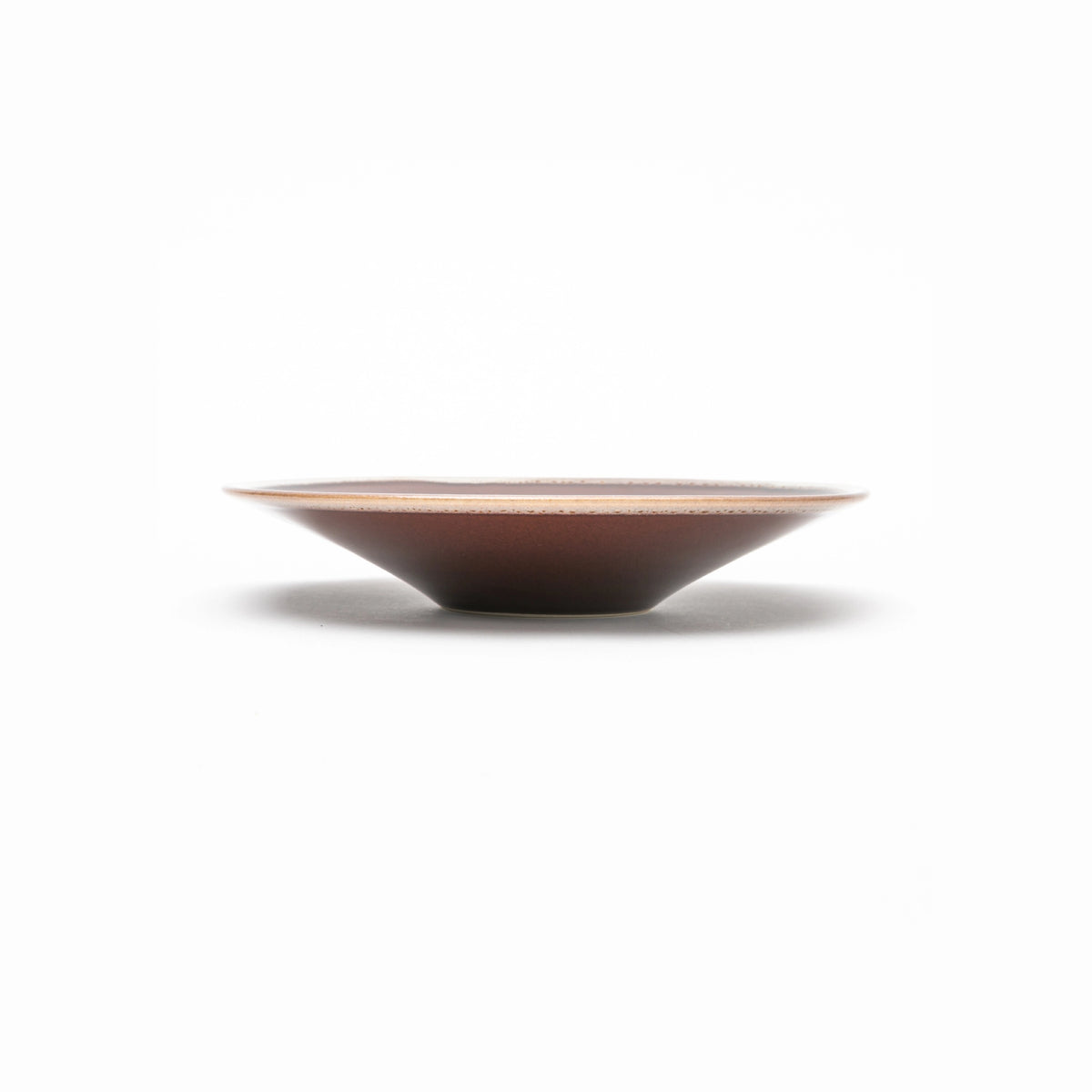 Tsukamoto Mashiko Ware SABI Flat Bowl Medium Amber