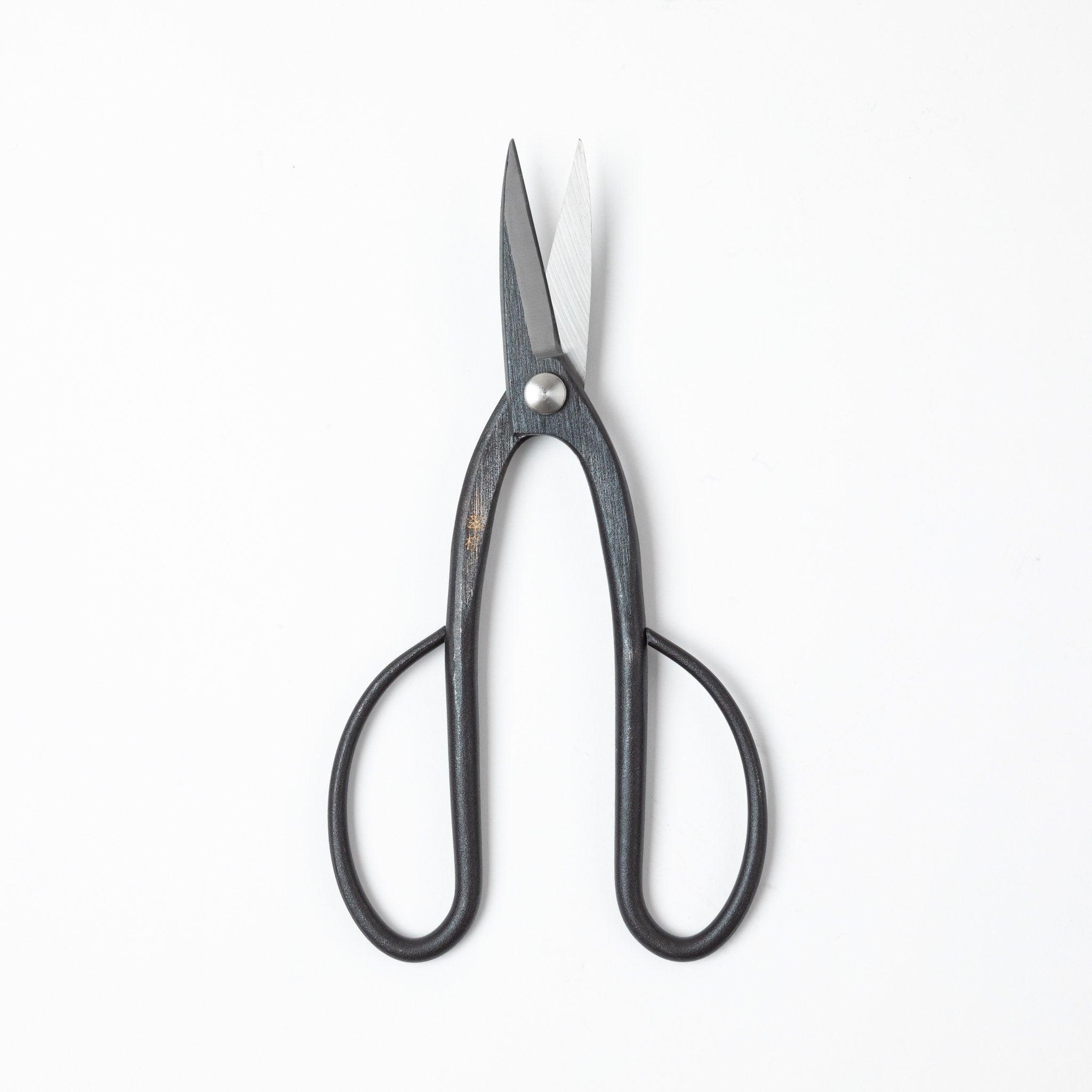 Tsurumaki Satsuki trimming shears designed for precise pruning in delicate bonsai work - handcrafted Japanese gardening tool.