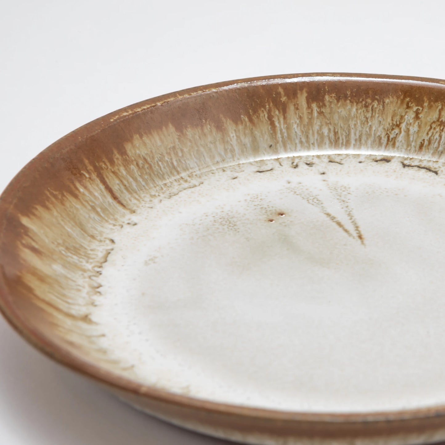 Hagi Ware Wara Glaze Iron Splash Plates (Set of 2)