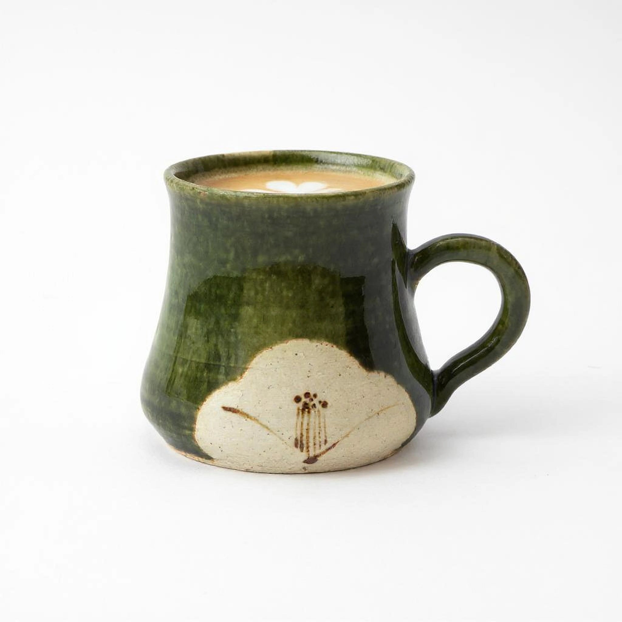 Oribe Camellia Mino Ware Tall Mug
