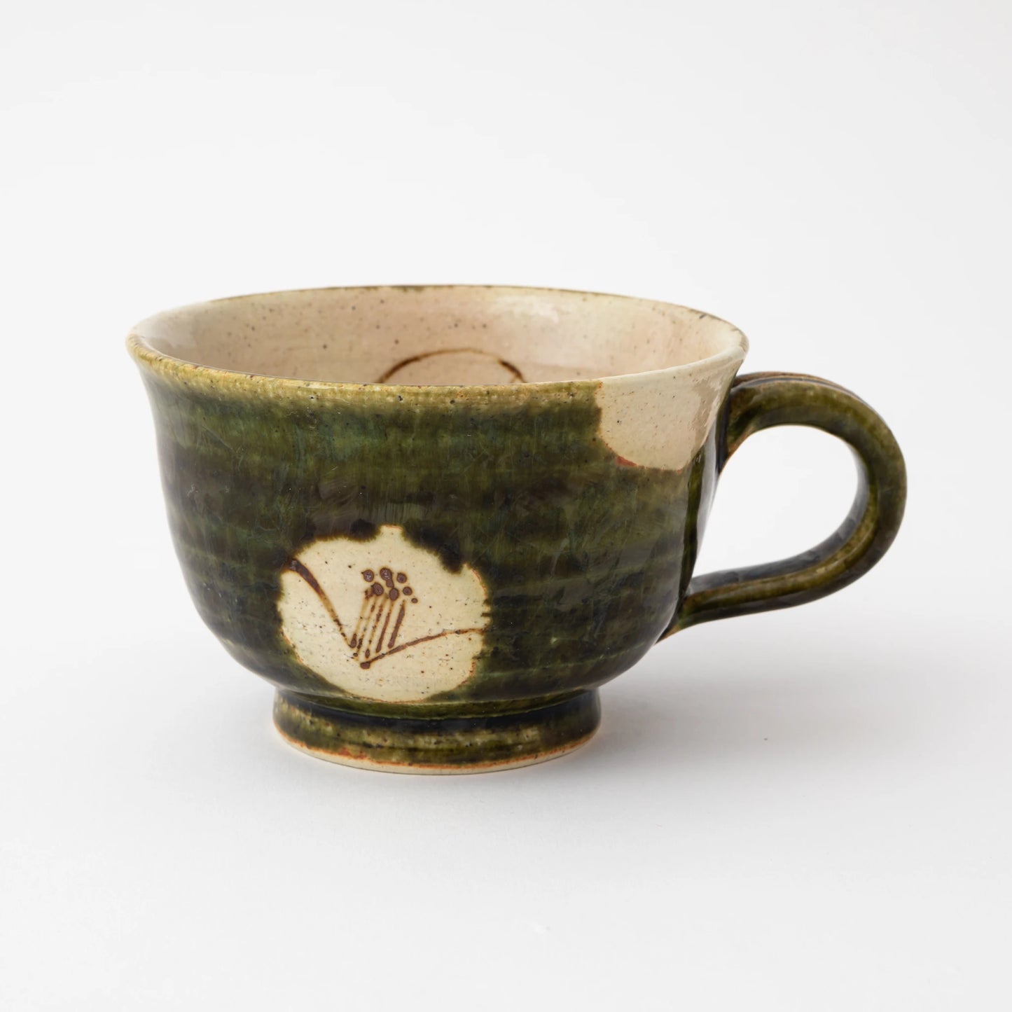 Oribe Camellia Mino Ware Mug
