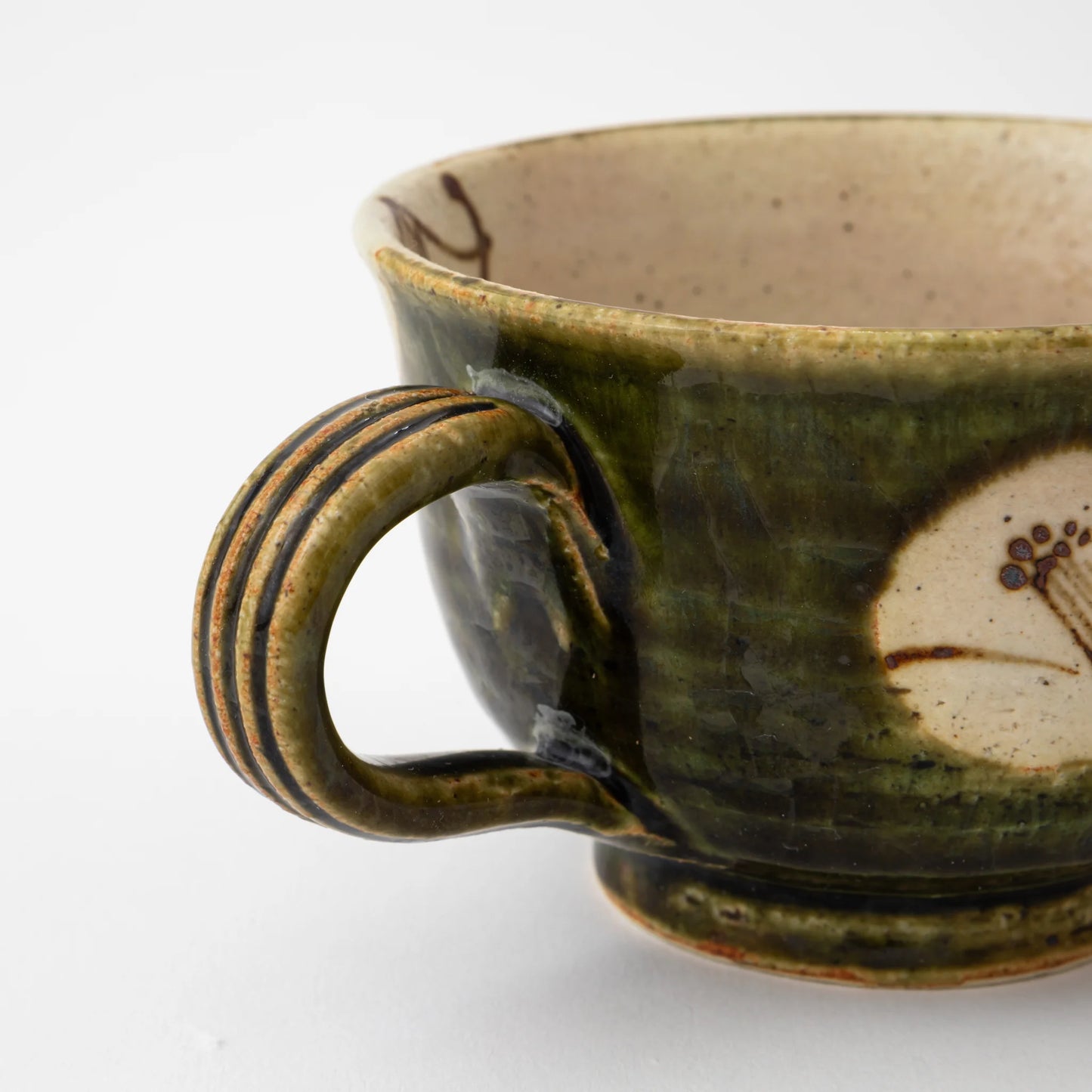 Oribe Camellia Mino Ware Mug