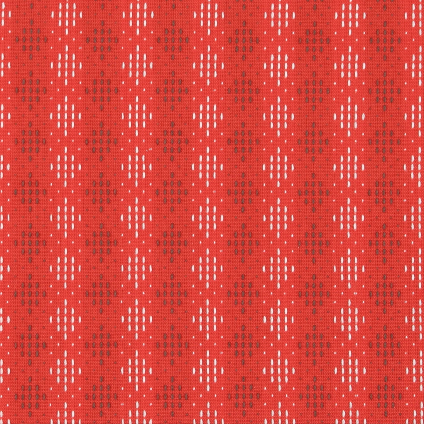 Red Tatewakuhishi Sashiko Organic Cotton Furoshiki Wrapping Cloth with Gift Box