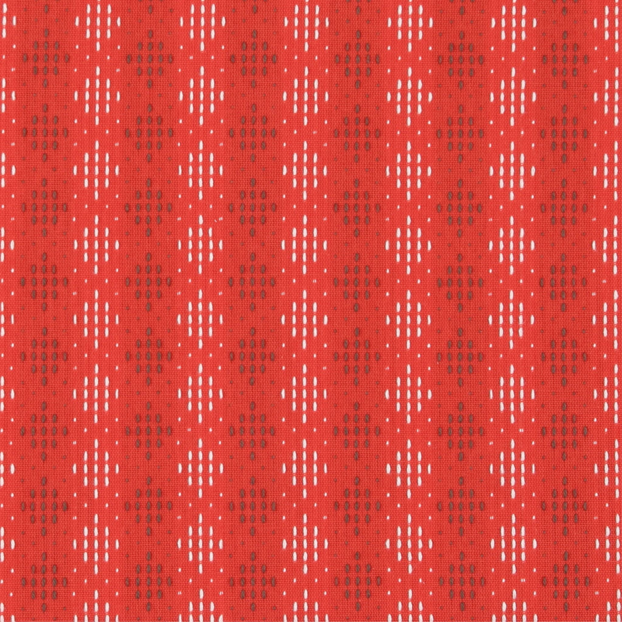 Red Tatewakuhishi Sashiko Organic Cotton Furoshiki Wrapping Cloth with Gift Box