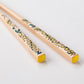 KUTANI SEAL Floral Chopsticks with Chopstick Rest (Wisteria / Fuji)