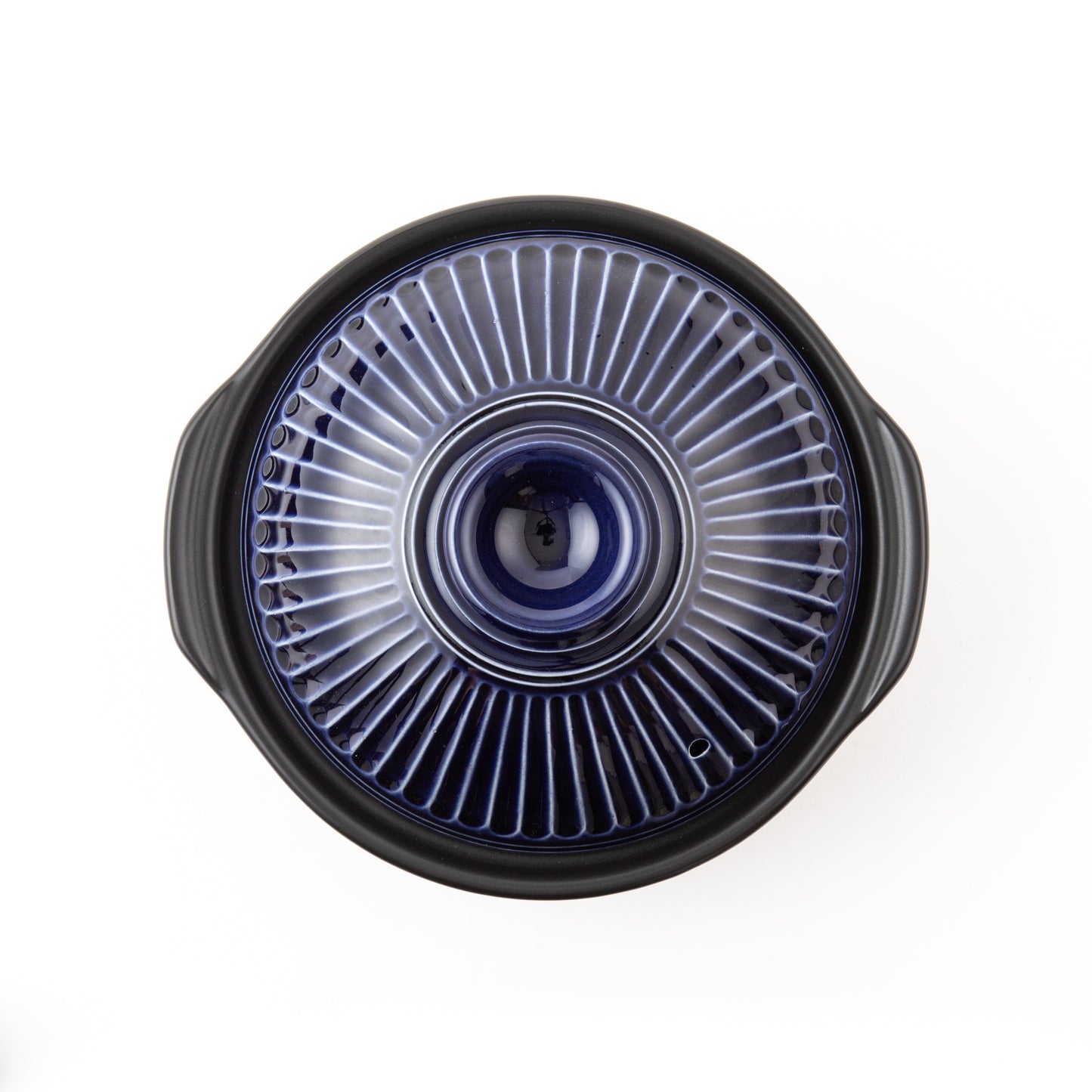 GINPO Chrysanthemum Blue Glaze Donabe Clay Pot (2-3 People)