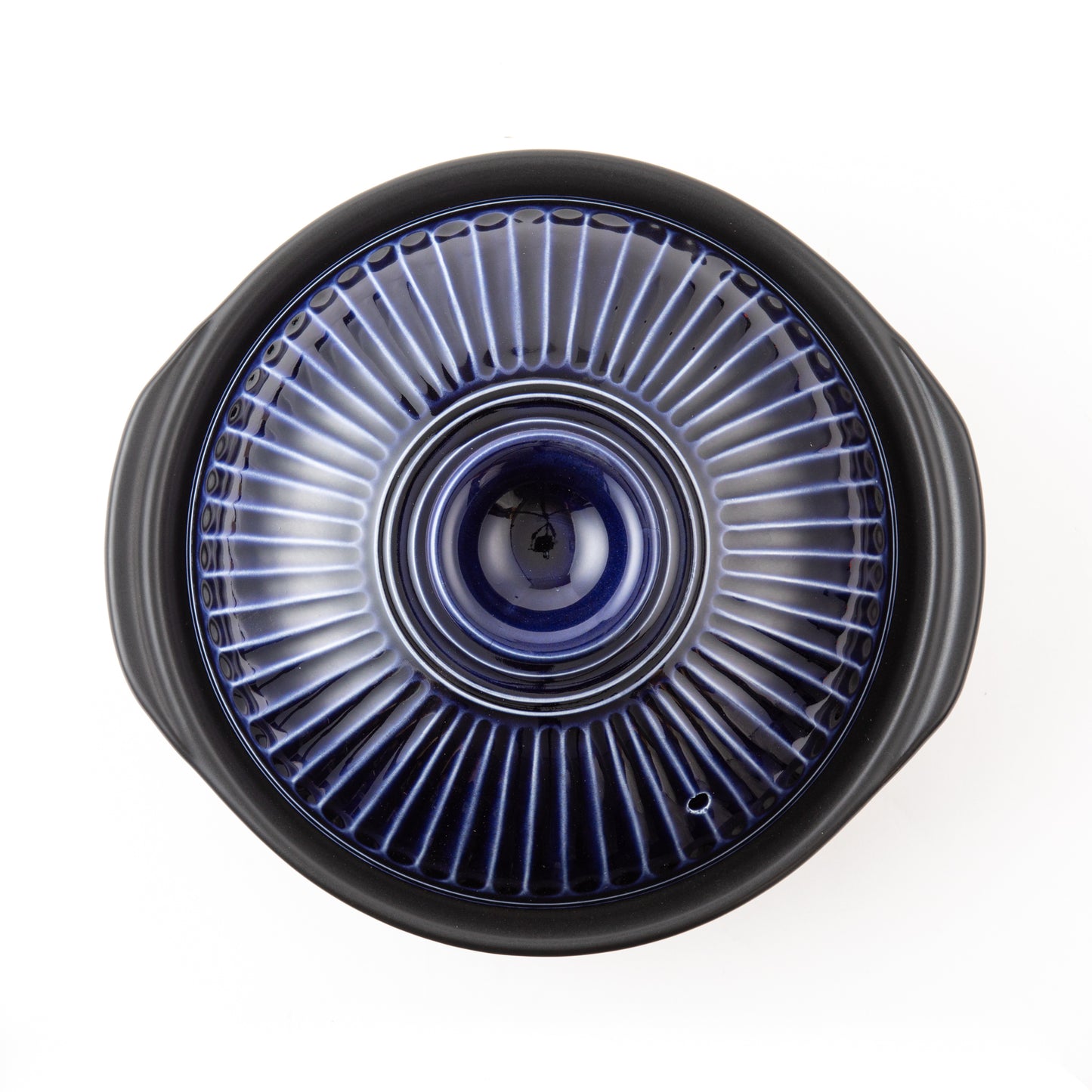 GINPO Chrysanthemum Blue Glaze Donabe Clay Pot (3-4 People)