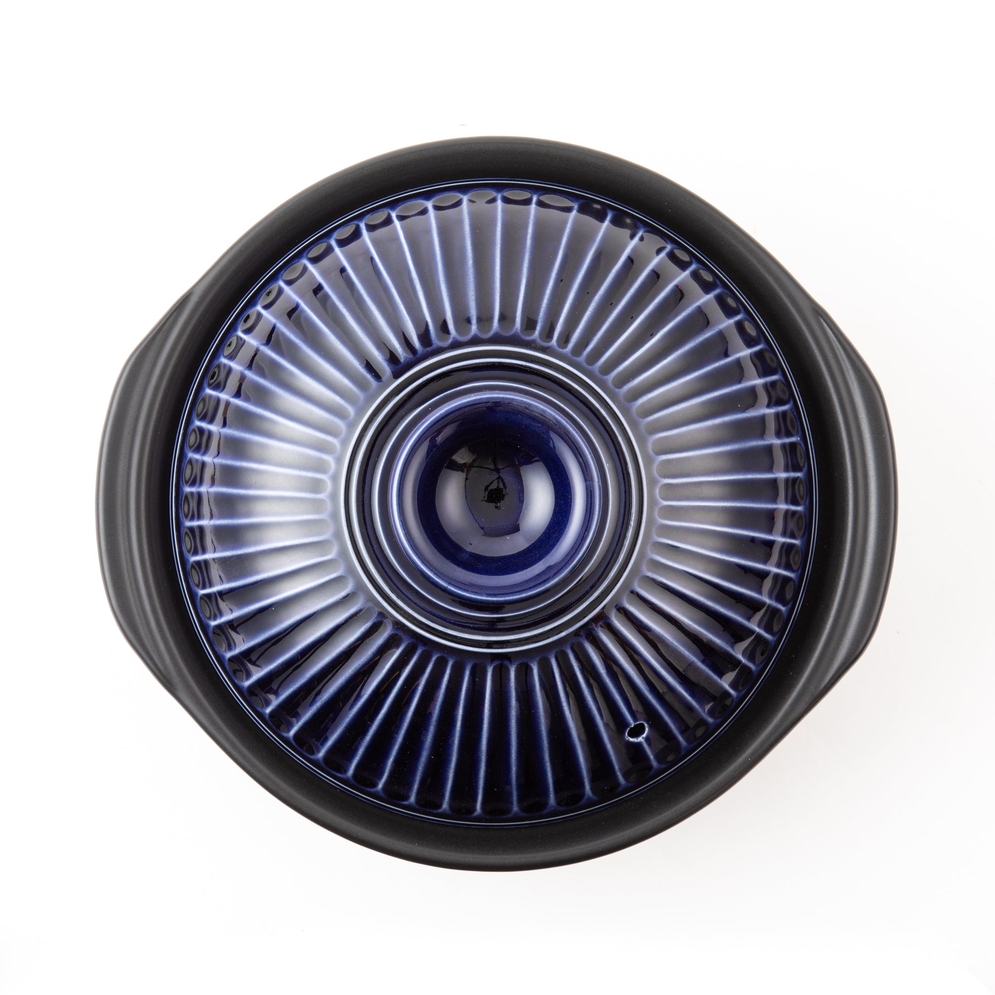GINPO Chrysanthemum Blue Glaze Donabe Clay Pot (3-4 People)