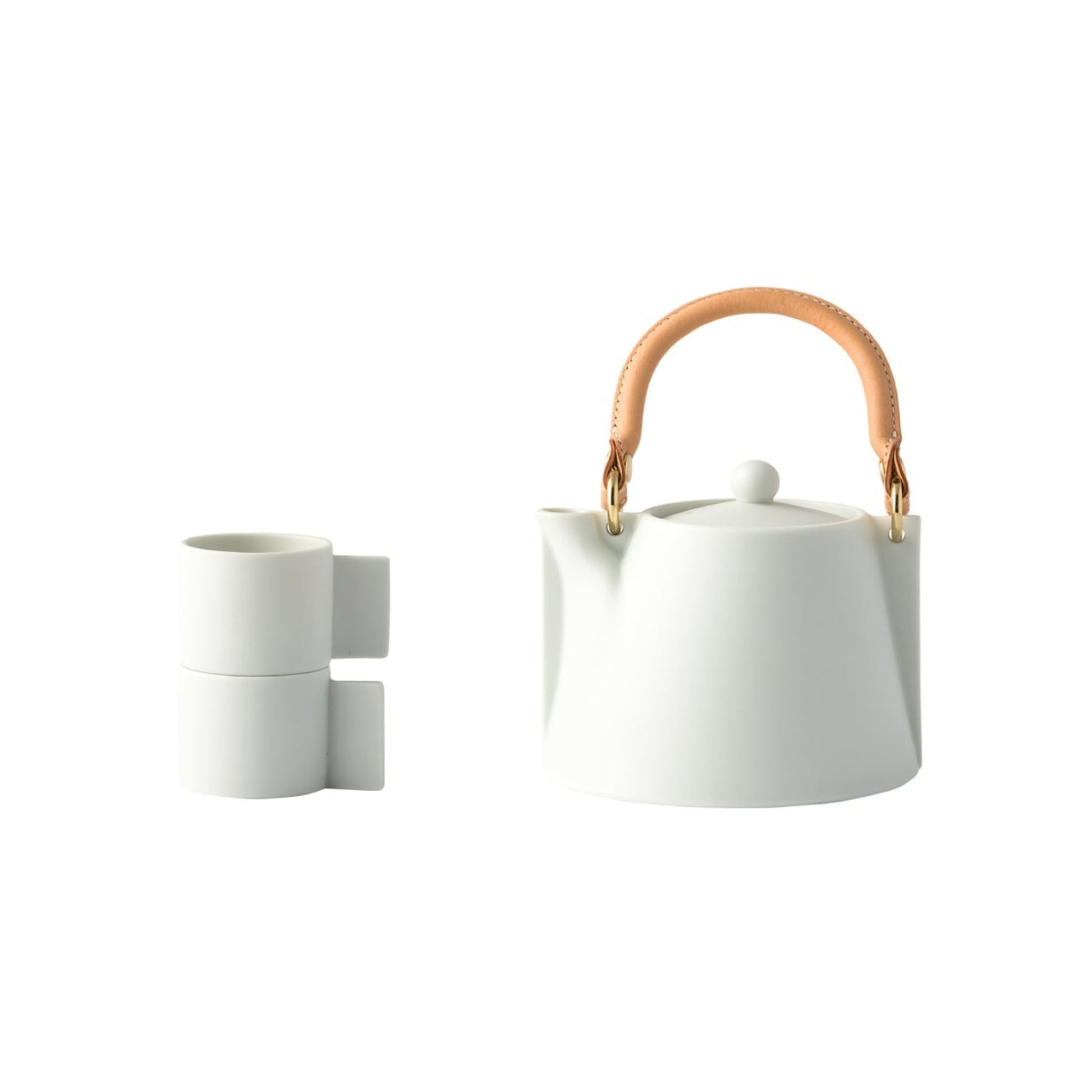 White Voyage Pot & Cup Set